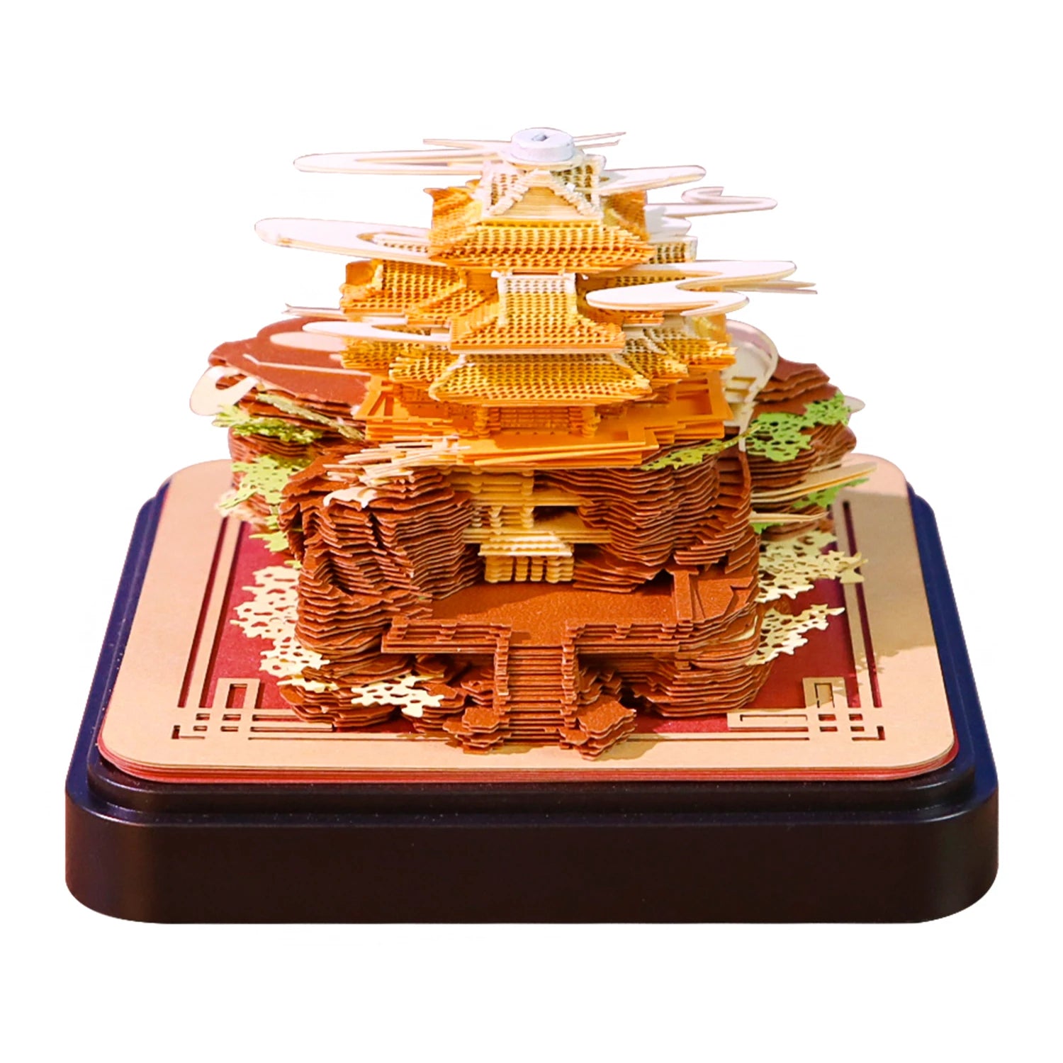 3D Memo Pad Custom Calendar Mountain Building Sticky Note Paper Carving Notepad School Stationery Item Birthday Gift for Kids