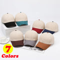 Custom Logo Adult 5-Panel Corduroy Baseball Cap Sporty Unstructured Plain Solid 6 Panel Ball Cap with Two Colors