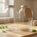 Wholesale Stockede 1Gallon Heat Resistant Recycled Clear Glass Food Storage Mason Jar for Coconut Oil Peanut Butter MegaBDM