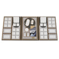 Custom Wholesale Velvet Wooden Leather Luxury Jewellery Display Stand for Earring Pendant