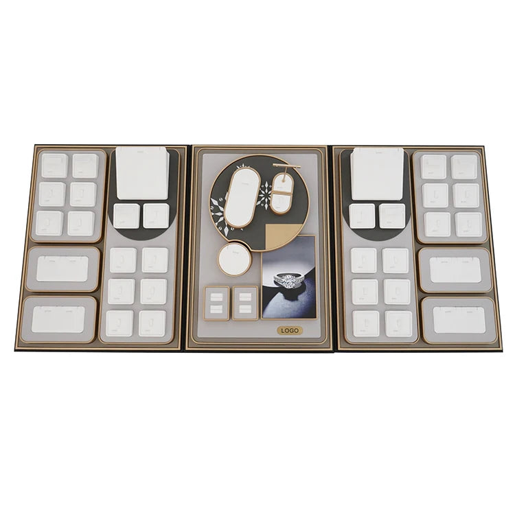 Custom Wholesale Velvet Wooden Leather Luxury Jewellery Display Stand for Earring Pendant