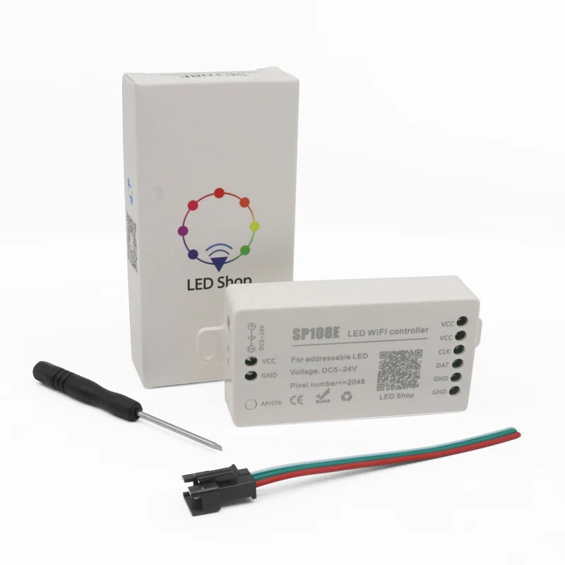 Lebeisenf SP108E WS2812B WS2811 WS2801 Led WiFi Controller Smart Home Control 5-24V Wireless Remote Control 2048 Pixel Support