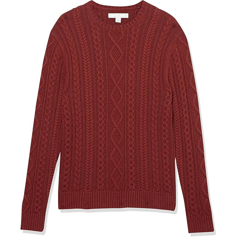 Custom LOGO OEM & ODM Men Jacquard Sweater Pullover Crew Neck Knit Winter Unisex Cotton Knitwear Custom Knitted Sweater Men