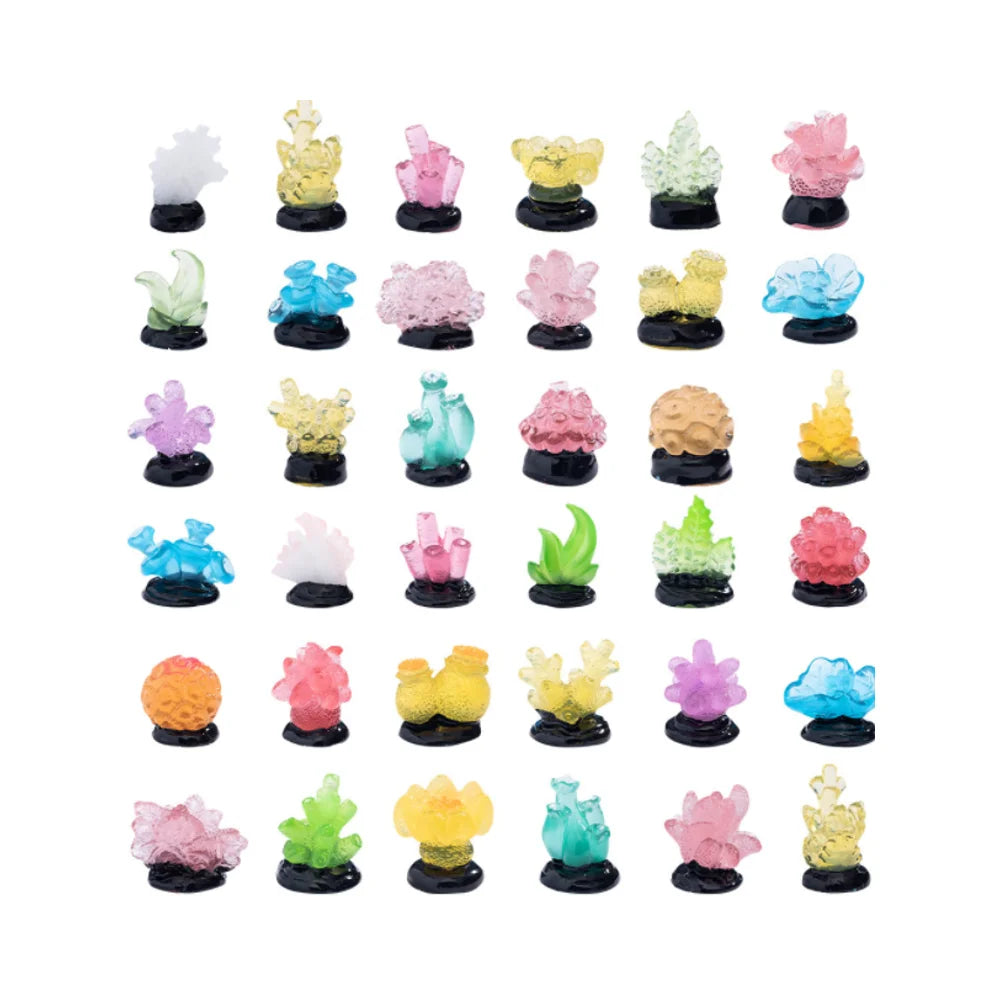 Ocean Themed Gift Luminous Glowing Creatures Miniature Garden Toys Aquarium Little Sea Star Coral Cute Tiny Collectible Figurine