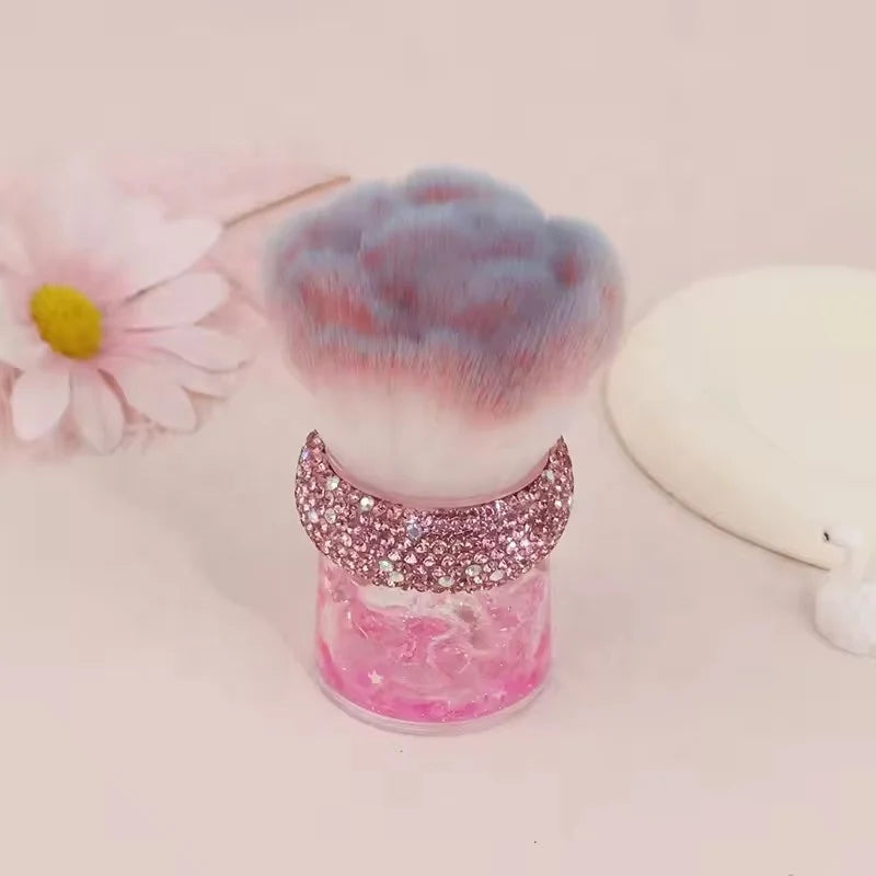 1Pcs Nail Art Brush Remove Dust Brush Acrylic UV Gel Polish Powder Cleaning Tool Brushes with Diamond Manicure Accessories