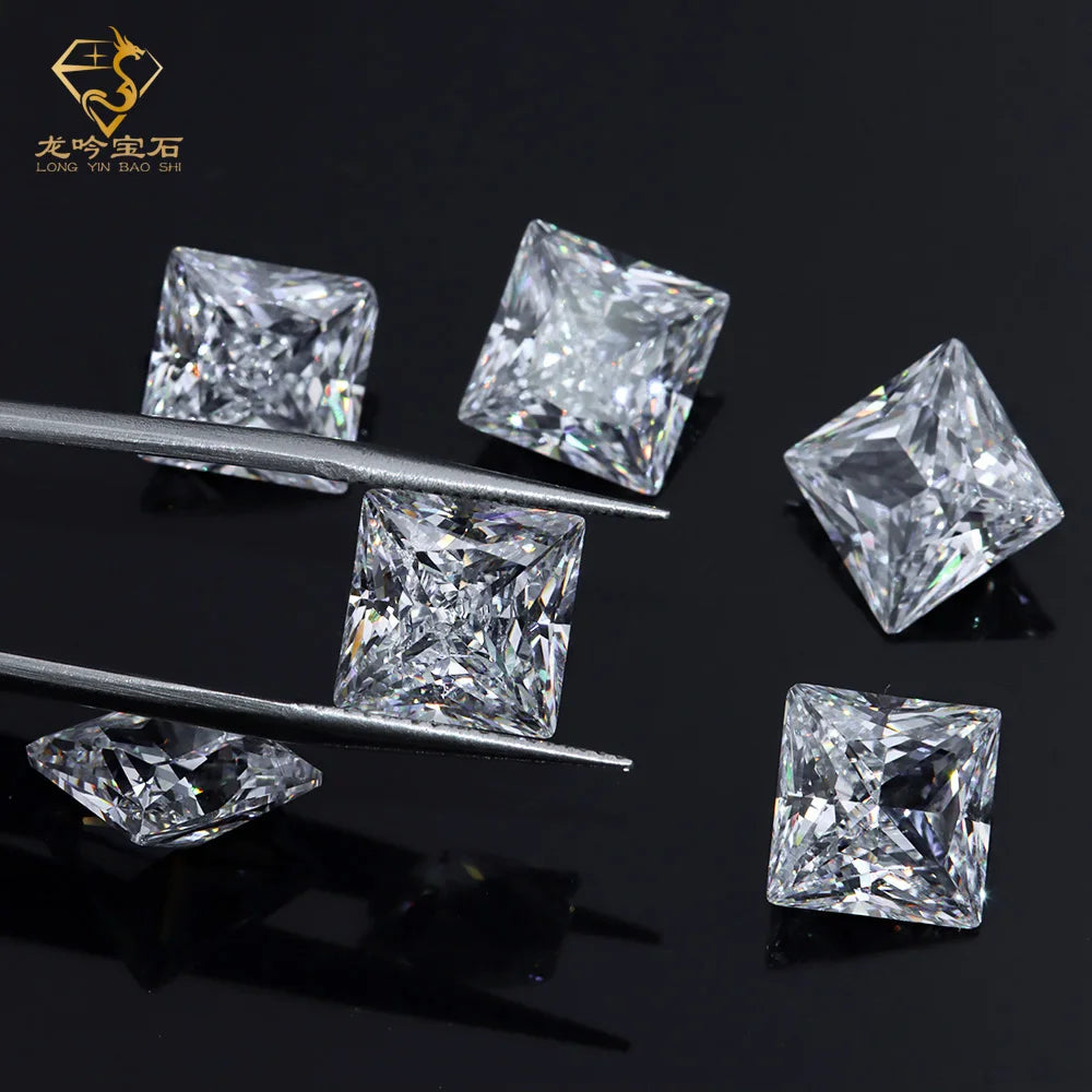 1.5mm-10.0mm Square Shape Cubic Zirconia Factory Price White CZ Stone Full Size Loose Gemstone in Stock