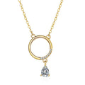 2022 New Fashion Circle Water Drop Cubic Zircon Necklace 18K Gold Plated Luxury Jewelry for Ladies Engagement Gift Wedding
