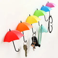 3pcs/lot Umbrella Shaped Creative Key Hanger Rack Decorative Holder Wall Hook Kitchen Organizer Bathroom Accessory