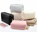 Small Makeup Bag for Purse Water-Resistant PU Leather Travel Cosmetic Pouch Waterproof PU Leather Cosmetic Bag for Women