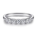 Luxury 6MM Round  Brilliant Cut 925 Silver Rhodium Plated Thick Customized Engrave Logo Silver Ring