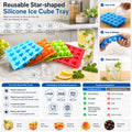 Custom Logo Star-shaped Silicone Ice Cube Tray Food Grade Flexible Mold Factory Direct Wholesale for Private Label Branding