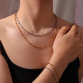 Best Seller Stainless Steel Necklaces Women Bead Chain Ball Chain for Ladies Fashion Jewelry Necklaces  Bracelet Set