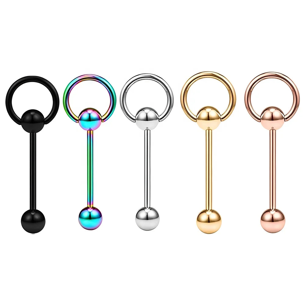 Punk Spicy Girl Body Piercing Jewelry European and American Style Tongue Pin Stainless Steel Trend Tongue Rings
