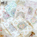 20 Sheets Per Pack Light Ink Hot Silver Sticker Pack Flower Flower Cluster Series Handbook Decorative Collage Material 6 Models