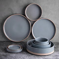 Wholesale Stocked Ceramic Dinnerware Sets-Vintage Style Business Gifts with Utensils Kit