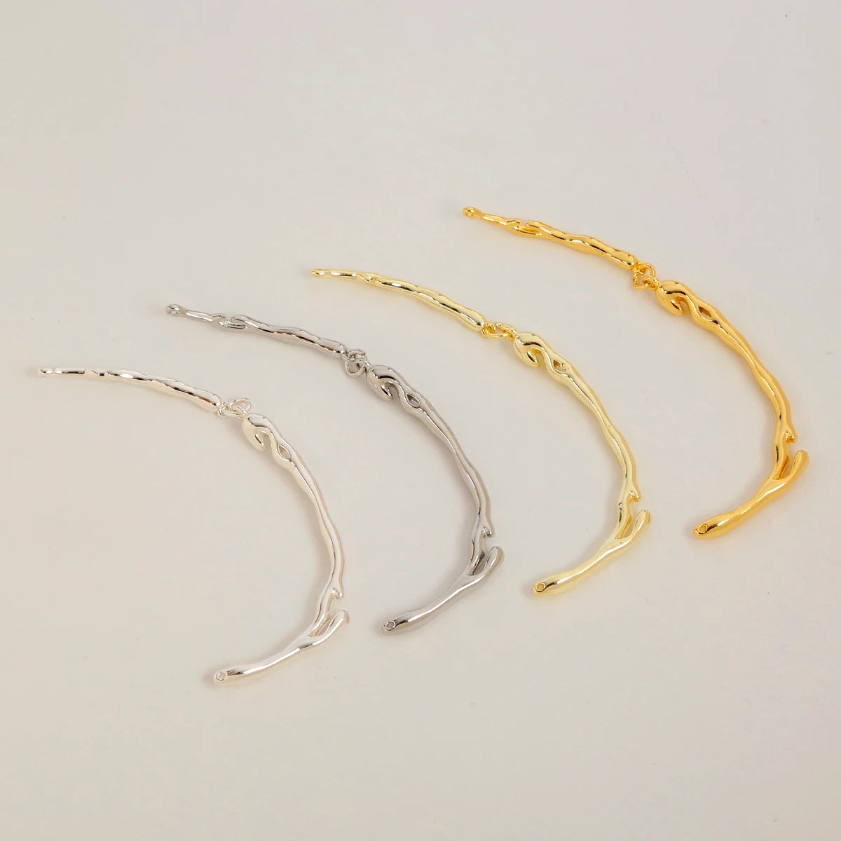 Clasp Keychain for Jewelry Making Silver Plated Brass Branch Shaped Connecting Clasp Deployment Clasp for Jewelry Finding