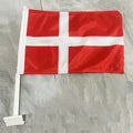 Custom 30*45 cm Car Window Flag Banner with Plastic Stick