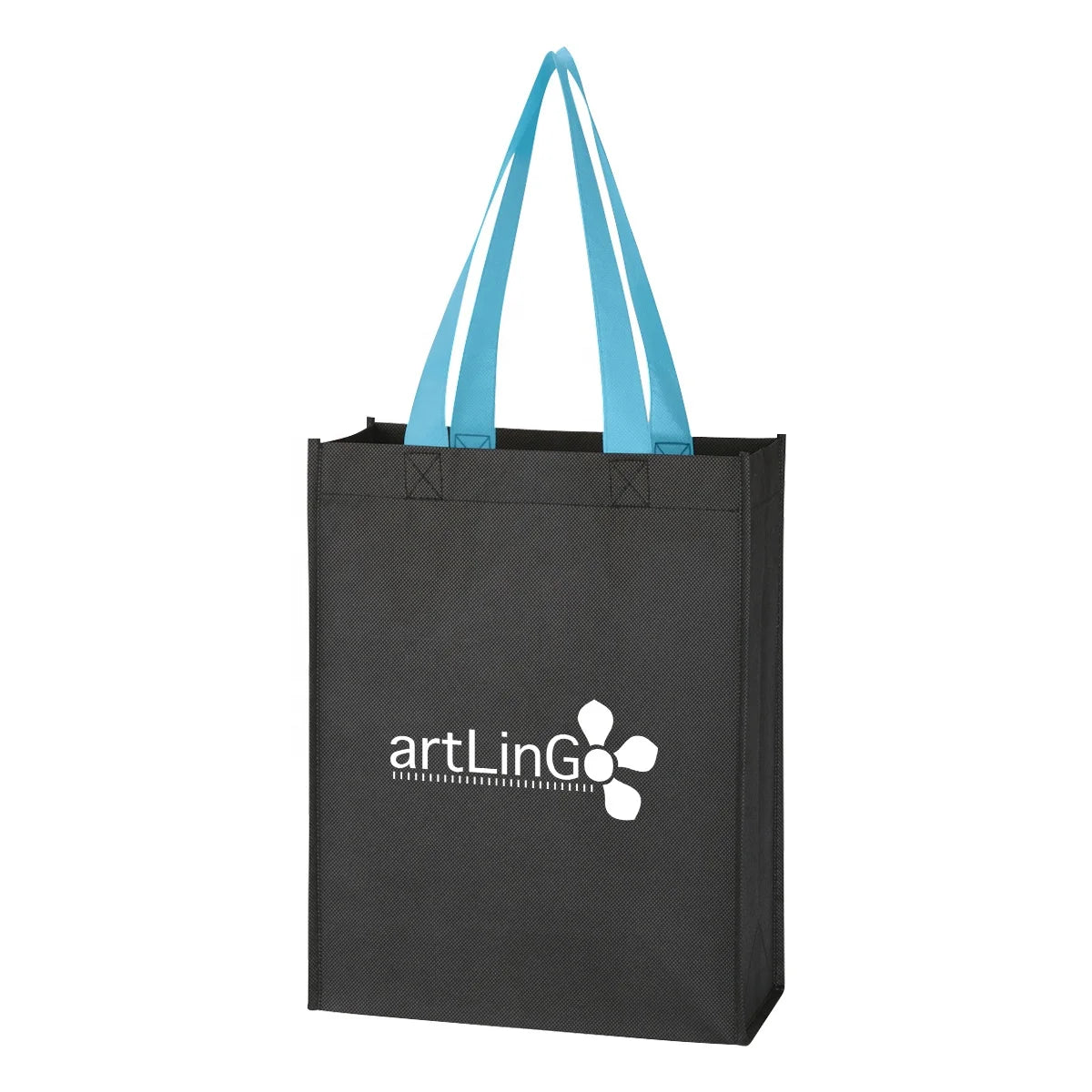 PP Non-Woven Mini Tote Shopping Bag with Colorful Handle Luxury Beach Hand Woven Bags by Zhejiang Ladies Fabric Bag