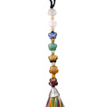 HZ Natural Semi Gemstone Healing Crystals With Seven Chakras Car Hanging Pendant