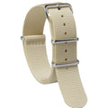 Beige Fabric Straps 18 20 22mm Nylon Watch Straps Watch Bands with Stainless Steel Buckle