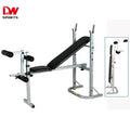 DW SPORTS Metal Multifunctional Foldable Bench Press Gym Equipment Adjustable Indoor Use