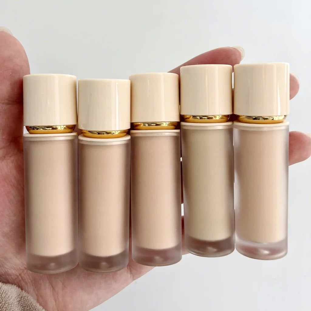 Popular Whitening Moisturizer Mineral Full Coverage Waterproof Long-Lasting Concealer Liquid Foundation Natural Beige for Custom