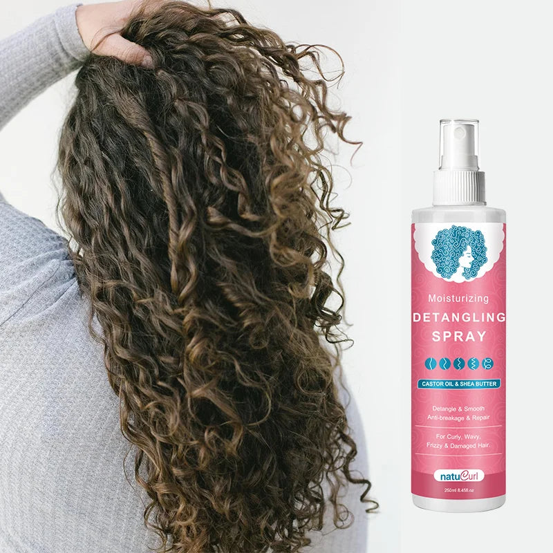 Wholesale Organic Kid Curly Hair Care Styling Leave in Moisture Detangling Hair Spray for Wig African Hair