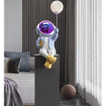 Modern Indoor Sculpture Resin Silver Astronaut Statue Tray Living Room Soft Decoration Home Accessories Large Art Crafts