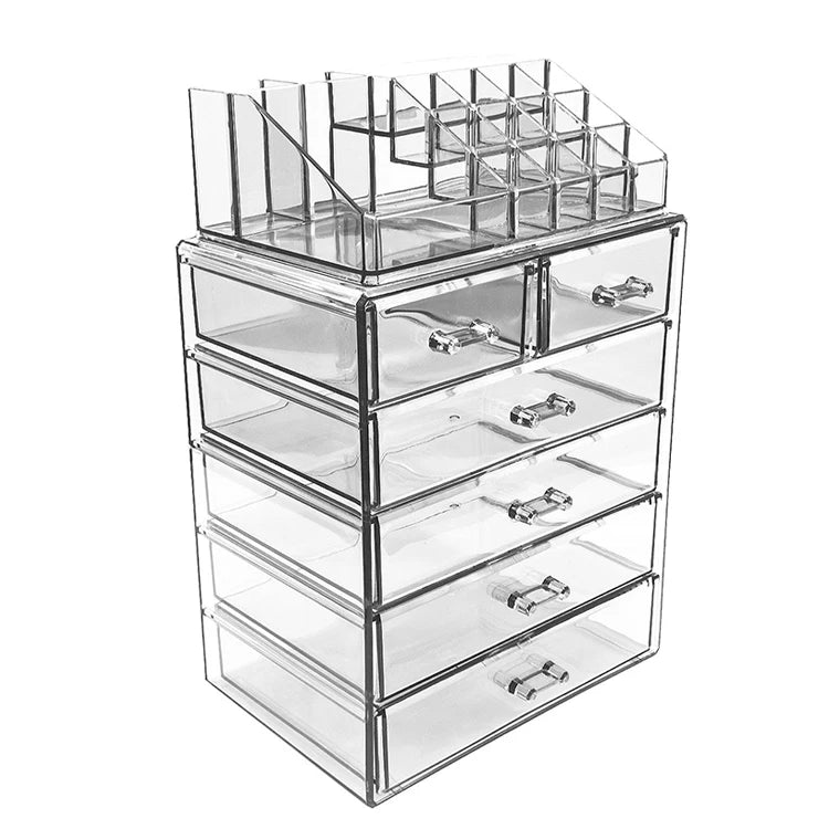 HelloWorld Wholesale 5 Tier Divisoria  Acrylic Makeup Drawer Make up Organizer