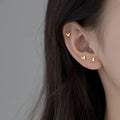 Fashion 925 Sterling Silver Small Cute butterfly Earrings Simple Shiny Glossy Butterfly Stud Earrings for Women MegaBDM