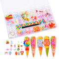 Cat Bear Charm Decoration Food 3D Big Sweet Resin Plastic Candy Nail Art Charms for Nails