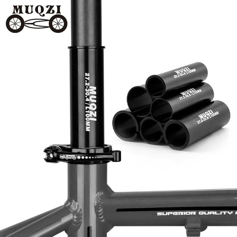 MUQZI Bicycle Seatpost Shim Seat Tube Reducing Sleeve for MTB Bike Seat Post Conversion 22.2/25.4/27.2/28.6/30.9/31.6/31.8mm