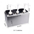 Hot Black Condiment Dispenser With Six (0.5 Liter) Inserts for Kitchen Catering