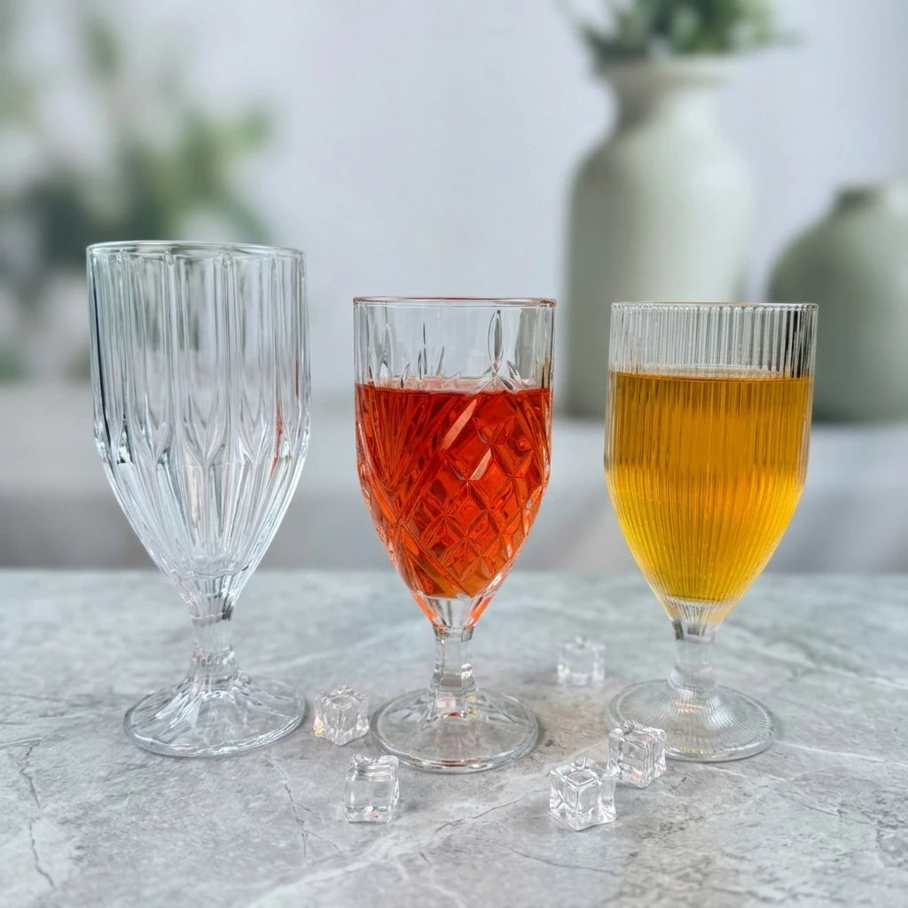 Factory Wholesale Creative glassware 470ml 360ml Carved Beverage Beer Juice Glass Cup Highball Drinking Glass