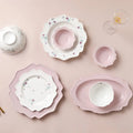 Ins Small Floral Ceramic Tableware Nordic Style High Value Plate Bowl