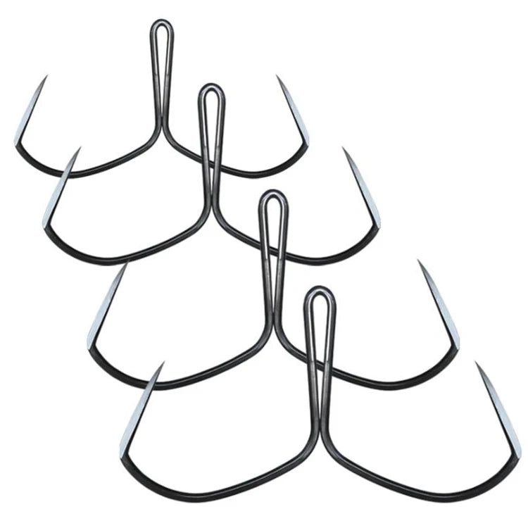 WEIHE Hot Sale 5pcs/set High Quality High Carbon Steel Black Anchor Treble Fishing Hooks