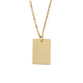 New Arrival Custom Logo Engraved Laser Logo Gold Plated Stainless Steel Jewelry Women Necklace
