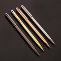 New Office Stationery Cheap Promotional Rose Gold Slim Metal Twist Ballpoint Pen Custom Logo Personalized Pens