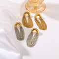 Hypoallergenic 316 L Stainless Steel Tassel Chain Long Drop Dangle Earrings Waterproof Personalized Fashion Jewelry