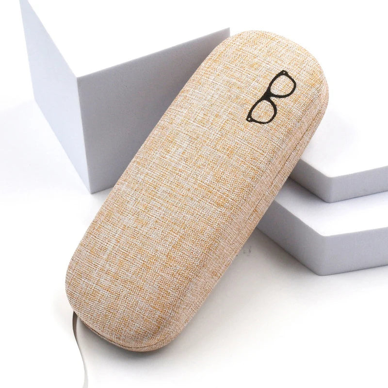 Ready Stock Glasses Frame case  Metal Optical Linen Glasses case
