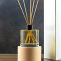 Hot Sell Round Fragrance Diffuser Bottle Screw Wood Lid Reed Diffuser Bottle