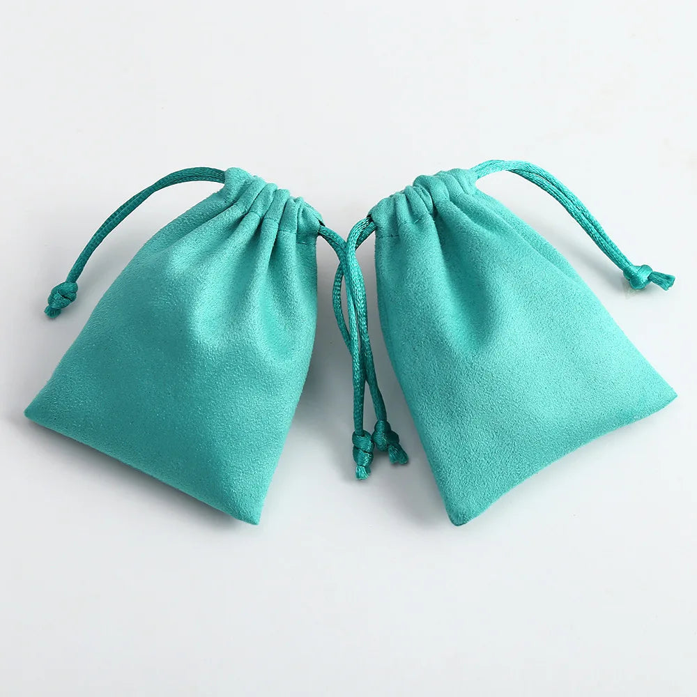 CAMD Chinese Manufacturers Wholesale Small Minimum Quantity Green Color Drawstring Gemstone Dust Pouches for Jewelry Accessories