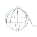 Stainless Steel Round Sphere Feed Dispense Exercise Hanging Hay Ball Guinea Pig Hamster Rabbit Electroplating Grass Ball Pet Toy