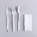 100% Biodegradable and Compostable Cutlery Sets Fork Spoon and Knife Plastic Silverware Disposable Plastic Cutlery