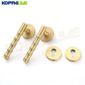 Koppalive Bamboo Brass Dummy Privacy Passage Door Lock Set Hotel Bedroom Bathroom Tubular Lever Wooden Door Handles