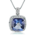 Drop Shipping 925 Sterling Silver Mystic Quartz Gemstone Necklace Handmade Pendants Charms Jewelry