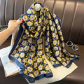 Wholesale Latest Ladies Stylish Silk Printed Silk Scarves for Women Evening Dress Shawls Elegant Flower Silk Head Scarf Hijabs