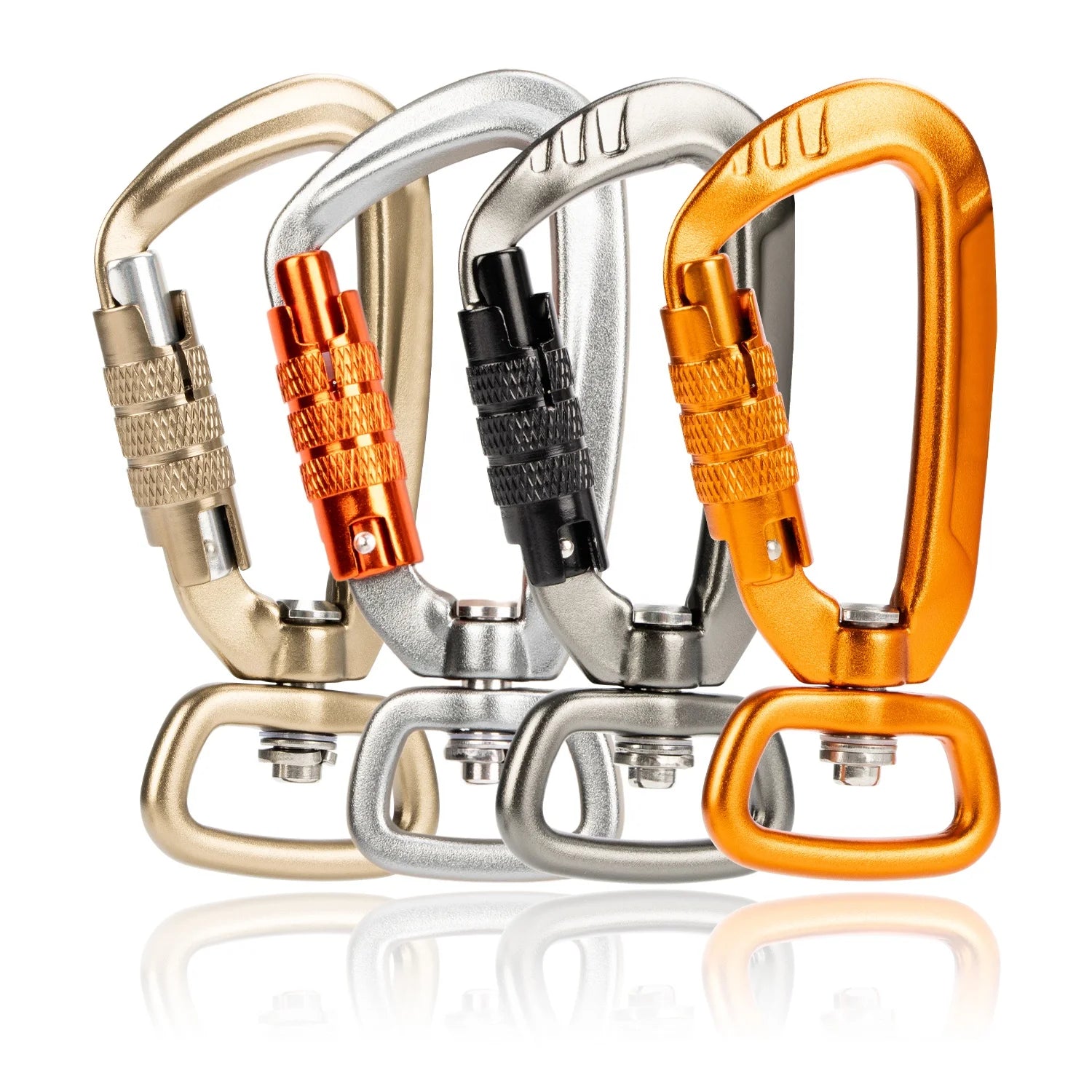 4KN Aluminum Custom Carabiner Clip for Dog Leash Swivel Dog Carabiner Snap Hooks for Pets Camping Backpack Keychain Clip
