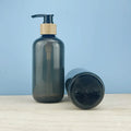 Wholesale 250ml 300ml 350ml 500ml PET Plastic Cosmetic Pump Bottles Bamboo Cap for Shampoo Conditioner Personal Care Products