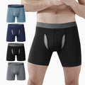 Wholesale Men's Ice Silk Bamboo Boxer Briefs Premium Breathable Plus Size Underwear for Daily Comfort Wear